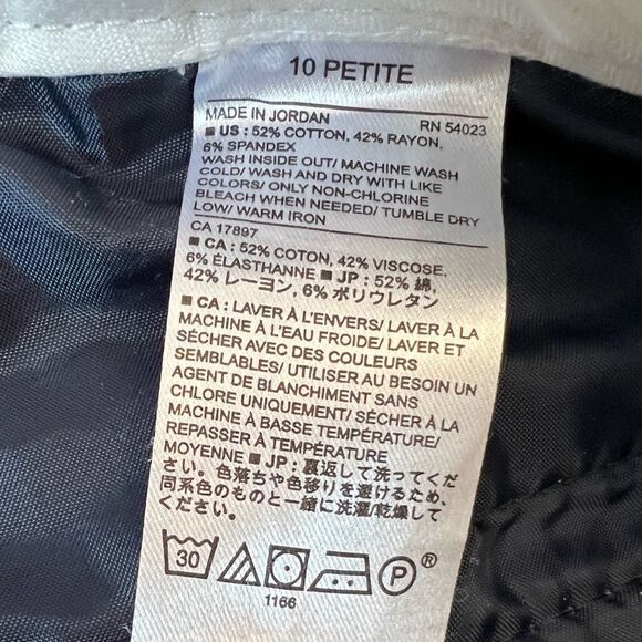 BANANA REPUBLIC Petite Jackson Fit Navy & White Pinstripe Cropped Dress Pant 10P - Picture 9 of 9